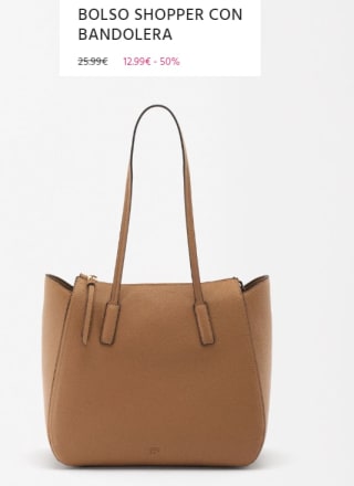 Bolso Shopper con Bandolera por 12.99€