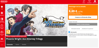 Phoenix Wright: Ace Attorney Trilogy Switch a tan solo 7,50€