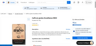 Café Méo Excellence , 1Kg à 15 ,99 €