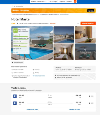 5 Noches en Tenerife Puerto de la Cruz Hotel 3* con desayuno y vuelos desde 233€ con Rumbo