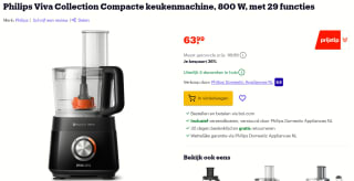 Philips Keukenmachine Viva Collection - 800 Watt voor €63,99 bij Bol.com
