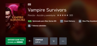 Videojuego Vampire Survivors por 3,99€