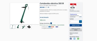 Cortabordes eléctrico 300 W por 19,99€