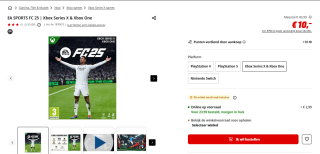 EA Sports FC 25 voor €10 bij de Mediamarkt