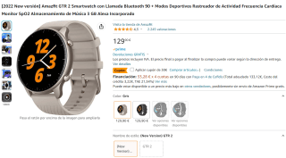 Smartwatch nueva versión 2022 Amazfit GTR 2 con Llamada Bluetooth 90 por 99,90€