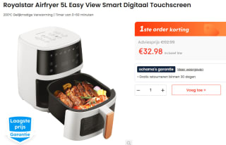 Royalstar airfryer 5 l voor €32,98 bij Ochama