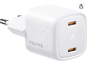 Cargador Voltme USB C GAN 30W Carga Rápida por 13.99€