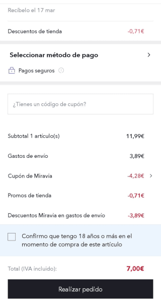 Jagermeister de 70cl por 7€.