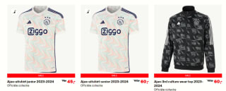 Kortingscode voor 15% extra korting op de sale in de Ajax shop
