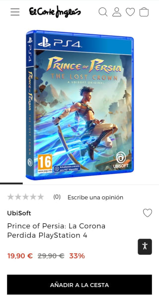 Prince of Persia The Lost Crown PS4 por 19,90€.