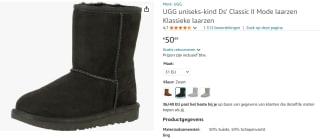 Kids UGG Classic II zwart voor €50,99 met Amazon prime