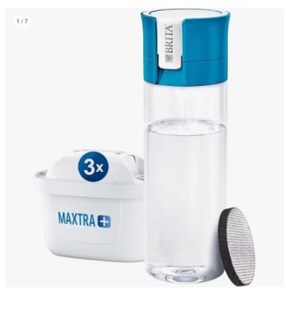 BRITA - Botella Filtrante de Agua Vital, 3 Filtros MAXTRA+ y 1 Filtro MicroDisc de Regalo por 12.32€ (Cuenta Nueva 6.16€)