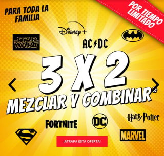 3x2 en productos con licencia