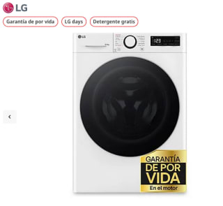 Lavadora secadora LG F4DR6009A1W Serie 600 9 kg / 6 kg 1400 rpm 12 programas AI Direct Drive TurboWash360˚ por solo 483,85€