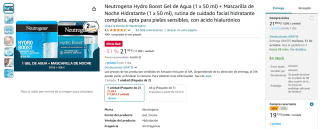 Neutrogena Hydro Boost + Mascarilla de Noche Hidratante por 19,79€