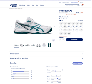 Zapatillas ASICS COURT SLIDE 2 Hombre por solo 29,40€