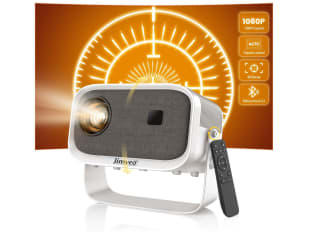 Jimveo Mini Proyector 19000L 1080P HD Proyector 4K Soporte Wifi6 Bluetooth Cine en Casa por 71,99€