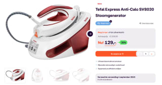 Tefal Express Anti-Calc SV8030 Stoomgenerator voor €129 bij iBOOD