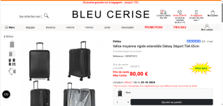 Valise Delsey Départ TSA 65cm à 80€