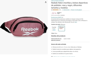 Marca Reebok Riñonera Helen por 10,90€