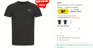 Tot 75% korting op alles van Asics bij Sport-korting