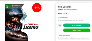 Grid Legends voor €8 bij Nedgame