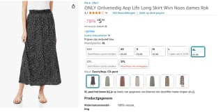 Only Onlvenedig Dames Rok voor €5,99 bij Amazon