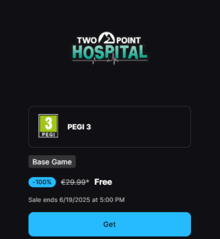 Two Point Hospital gratis via Epic Games