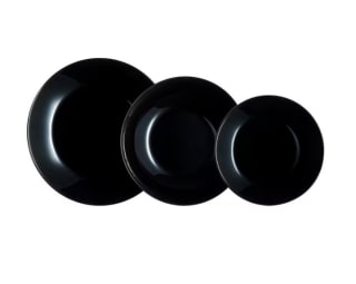 Vajilla opal 18 piezas Zelie Black Arcopal por 11,96€.