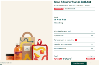 Soak & Slather Mango Bath Set voor €4 bij The Body Shop