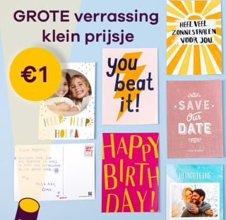 Alle ansichtkaarten voor €1 per stuk bij Greetz