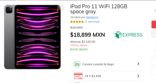 iPad Pro 11” M2 128GB Space Gray