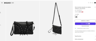 Bolso bandolera pequeño con detalles metálicos y asa de mano por 9€