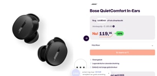 Bose hoofdtelefoon/headset Draadloos In-ear Bluetooth voor €119,95 bij Ibood