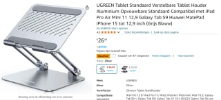 UGREEN Tablet Standaard Verstelbare Tablet Houder voor €19,49 bij Amazon