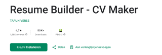 Resume Builder - CV Maker voor Android Gratis