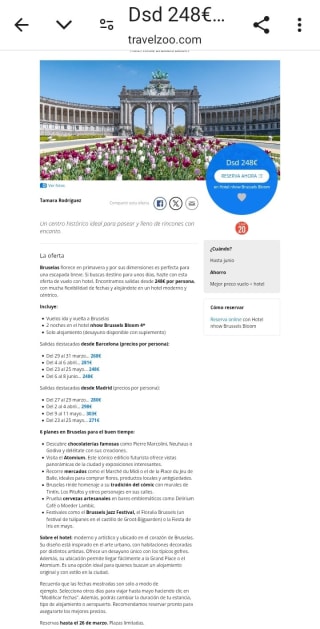 Bruselas 3 días Vuelos+Hotel desde 248€.