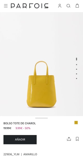 Bolso Tote de charol por 9,99€.