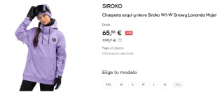 Chaqueta para esquí de mujer Siroko W1-W Snowy Lavanda por 65.56€