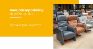 10% extra korting bovenop de outletprijzen bij de Bommel Meubelen de Lier