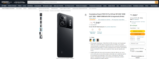 Smartphone da Xiaomi, modelo POCO X5 Pro de 128GB - R$ 1.946