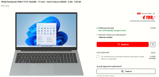 PEAQ Notebook PNB C171V-1G428N - 17.3 inch - Full HD voor €199 bij de MediaMarkt