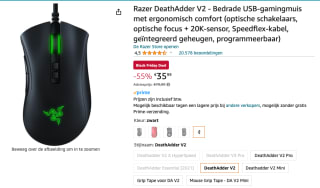 Razer DeathAdder V2 voor 35,99 euro