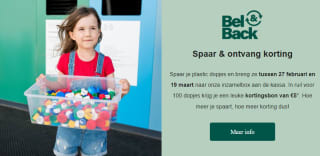 €5 korting per aankoopschijf van €29,99 bij Bel&Bo