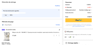 Cafetera Espresso de acero inoxidable, vaporizador de leche, Varita 1050W, semiautomática por 48,90€