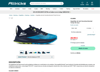 Zapatillas Columbia Montrail Trinity FKT de trail running Hombre por solo 49,99€