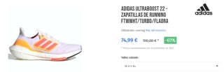 Zapatillas Adidas UltraBoost 22 por 74,99€ varios colores
