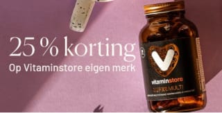 25% korting op eigen merk bij Vitaminstore