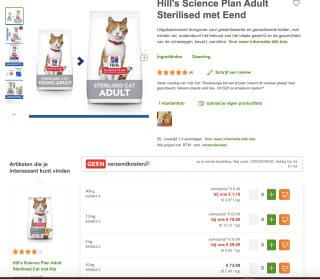 [prijsfout?!] Hill's Science Plan Adult Sterilised met Eend 300 GR voor €1,19 per 300 gram