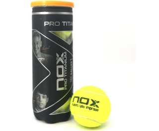 Bote de 3 Pelotas de pádel Pro Titanium NOX a tan solo 3,99€